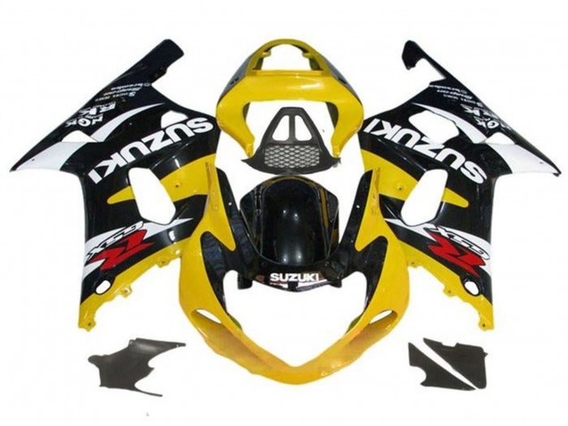 Descuento Carenados Moto Suzuki GSXR1000 2000-2002 - Amarillo Negro Brillante Blanco Rojo