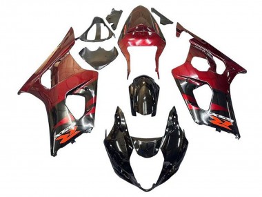 Descuento Carenados Moto Suzuki GSXR 1000 2003-2004 - Rojo Negro Brillante
