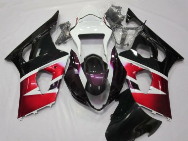 Descuento Carenados Moto Suzuki GSXR 1000 2003-2004 - Blanco Rojo Púrpura Negro