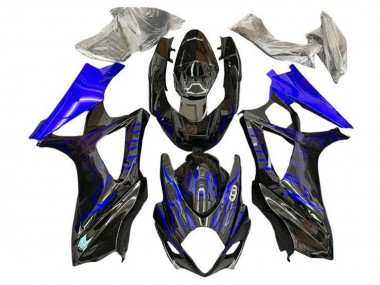 Descuento Carenados Moto Suzuki GSXR 1000 2005-2006 - Negro Azul Llama