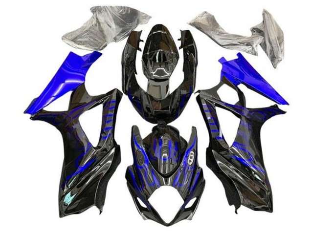 Descuento Carenados Moto Suzuki GSXR 1000 2005-2006 - Negro Azul Llama