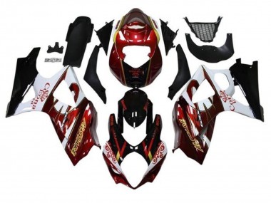 Descuento Carenados Moto Suzuki GSXR 1000 2005-2006 - Negro Rojo Blanco Oro
