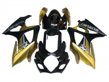 Descuento Carenados Moto Suzuki GSXR 1000 2005-2006 - Negro Oro Plata