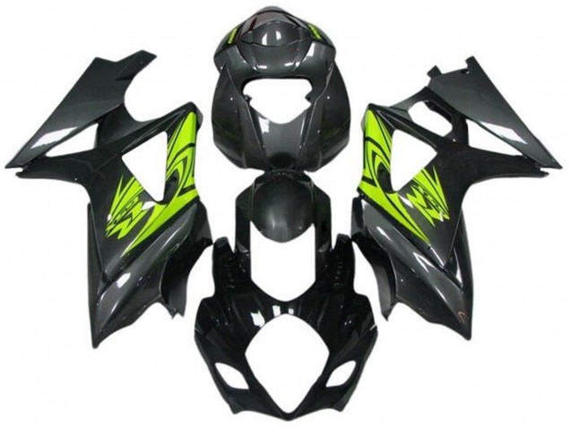 Descuento Carenados Moto Suzuki GSXR 1000 2005-2006 - Negro Gris Neon Amarillo