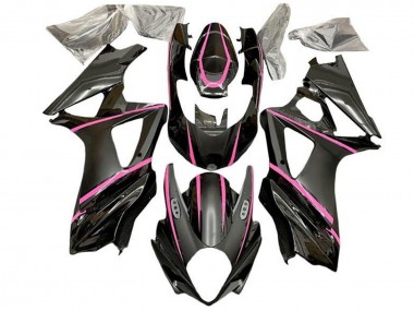 Descuento Carenados Moto Suzuki GSXR 1000 2005-2006 - Negro Brillante Negro Mate Rosa