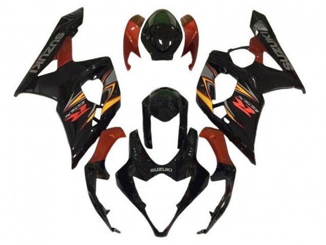 Descuento Carenados Moto Suzuki GSXR 1000 2005-2006 - Negro Rojo Amarillo Gris