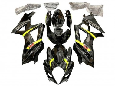 Descuento Carenados Moto Suzuki GSXR 1000 2005-2006 - Negro Amarillo Gris