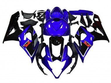 Descuento Carenados Moto Suzuki GSXR 1000 2005-2006 - Azul Negro Blanco Raya