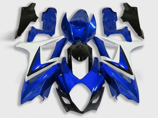 Descuento Carenado Moto Suzuki GSXR 1000 2005-2006 - Blanco Azul Negro