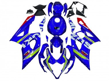Descuento Carenados Moto Suzuki GSXR 1000 2005-2006 - Azul Verde Blanco Rojo