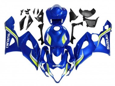 Descuento Carenados Moto Suzuki GSXR 1000 2005-2006 - Azul Amarillo Blanco