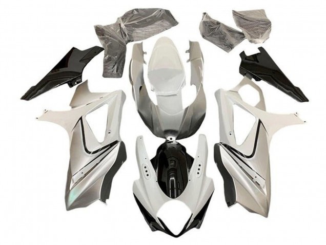 Descuento Carenado Moto Suzuki GSXR 1000 2005-2006 - Blanco Brillante Plata Negro