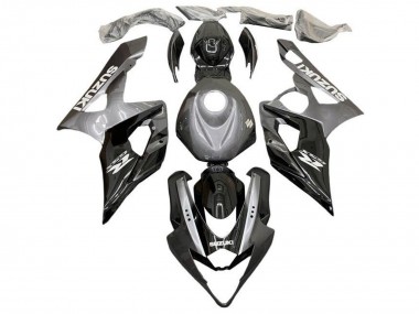 Descuento Carenados Moto Suzuki GSXR 1000 2005-2006 - Plata Negro