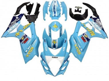 Descuento Carenados Moto Suzuki GSXR 1000 2005-2006 - Azul Claro Amarillo Negro Rizla