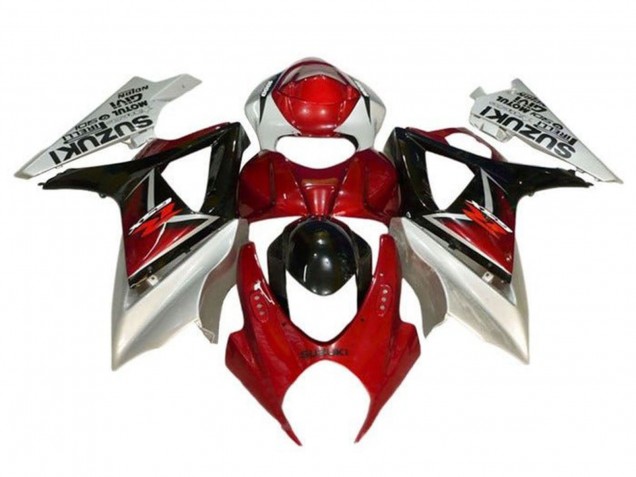 Descuento Carenados Moto Suzuki GSXR 1000 2005-2006 - Plata Rojo Negro