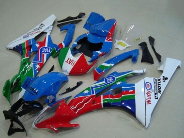 Descuento Carenados Moto Yamaha YZF R6 2006-2007 - Blanco Azul Rojo Verde Fiat Motul