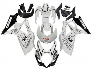 Descuento Carenados Moto Suzuki GSXR 1000 2005-2006 - Blanco Negro Corona Motul