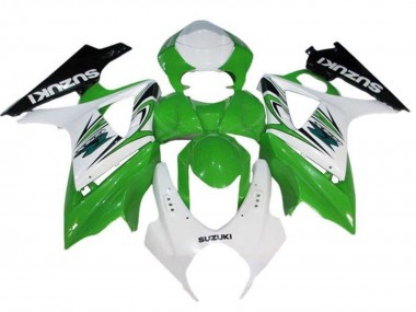 Descuento Carenados Moto Suzuki GSXR 1000 2005-2006 - Blanco Verde Negro