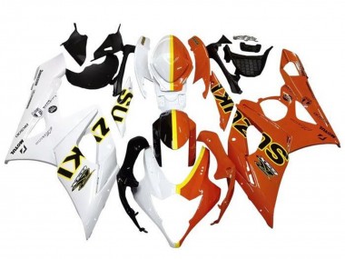 Descuento Carenados Moto Suzuki GSXR 1000 2005-2006 - Blanco Naranja Amarillo Dividir