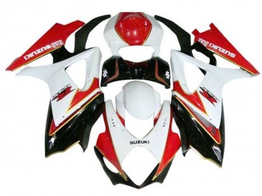 Descuento Carenados Moto Suzuki GSXR 1000 2005-2006 - Blanco Rojo Negro Oro