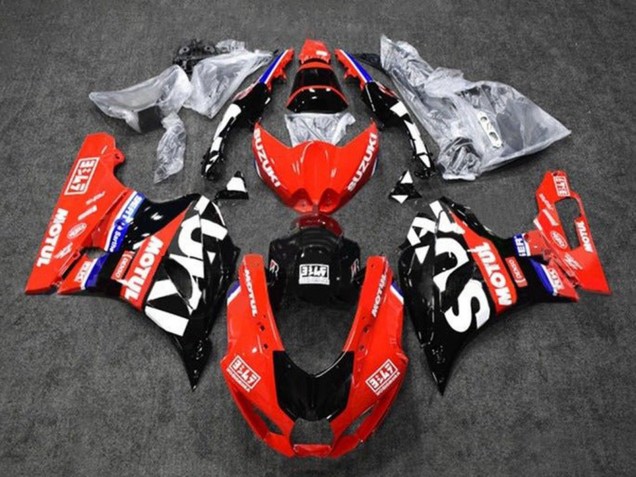 Descuento Carenados Moto Suzuki GSXR1000 2017-2024 - Rojo Blanco Azul Negro Motul