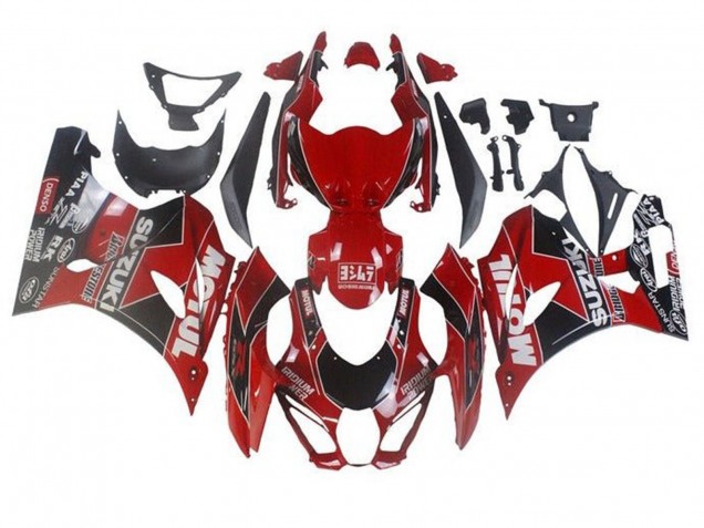 Descuento Carenados Moto Suzuki GSXR1000 2017-2024 - Rojo Blanco Negro Motul