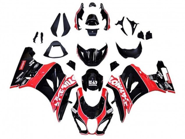 Descuento Carenados Moto Suzuki GSXR1000 2017-2024 - Negro Brillante Rojo Blanco Pinstripe
