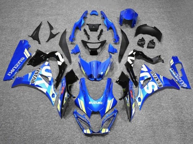 Descuento Carenados Moto Suzuki GSXR1000 2017-2024 - Azul Blanco Ecstar