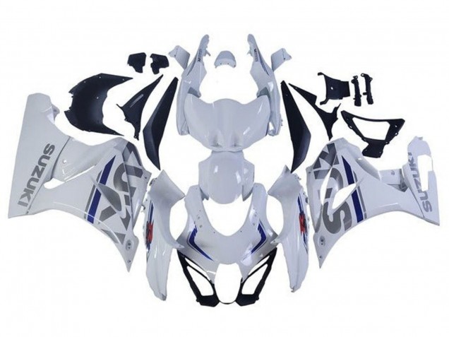 Descuento Carenados Moto Suzuki GSXR1000 2017-2024 - Blanco Plata Azul