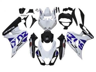 Descuento Carenado Moto Suzuki GSXR1000 2017-2024 - Blanco Azul Negro