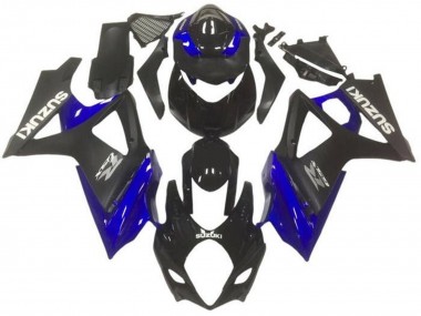 Descuento Carenados Moto Suzuki GSXR 1000 2007-2008 - Negro Brillante Negro Mate Azul Gris