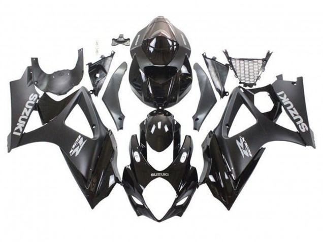 Descuento Carenados Moto Suzuki GSXR 1000 2007-2008 - Negro Brillante Negro Mate Gris