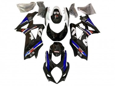 Descuento Carenados Moto Suzuki GSXR 1000 2007-2008 - Negro Blanco Azul Yoshimura