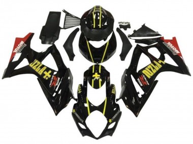 Descuento Carenados Moto Suzuki GSXR 1000 2007-2008 - Negro Amarillo Rojo Rizla