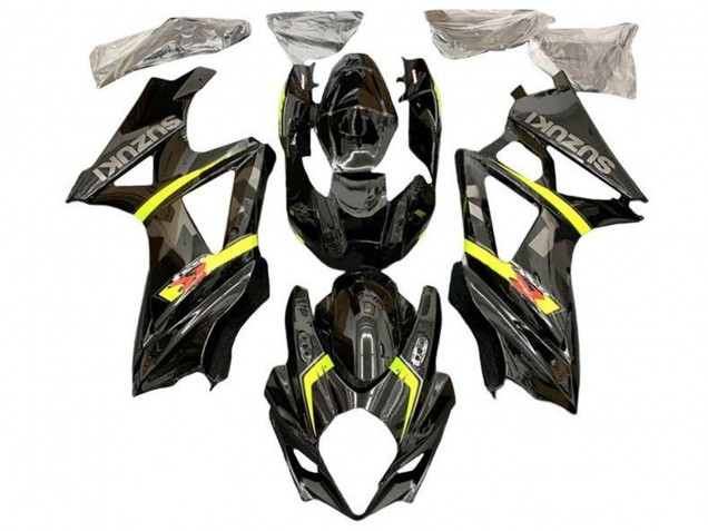 Descuento Carenados Moto Suzuki GSXR 1000 2007-2008 - Negro Amarillo Rojo Gris