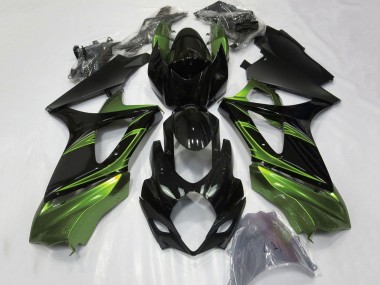 Descuento Carenados Moto Suzuki GSXR 1000 2007-2008 - Verde Negro Brillante