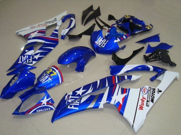 Descuento Carenados Moto Yamaha YZF R6 2008-2016 - Blanco Azul Fiat Motul Michelin 27