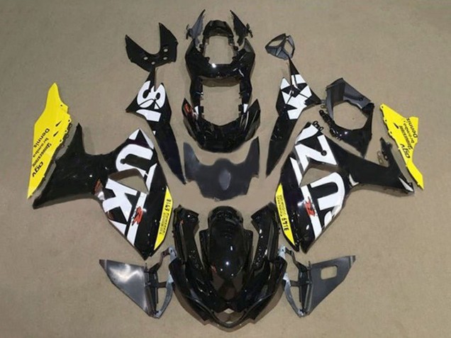 Descuento Carenados Moto Suzuki GSXR 1000 2009-2016 - Negro Blanco Amarillo
