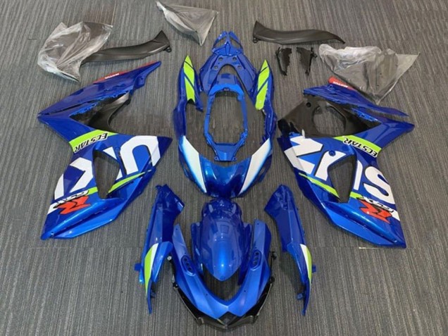 Descuento Carenados Moto Suzuki GSXR 1000 2009-2016 - Azul Neon Verde Blanco Ecstar