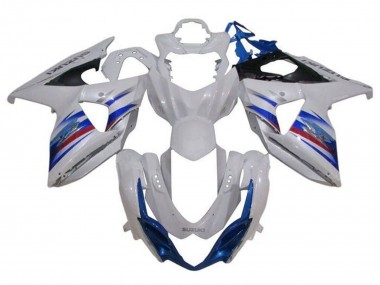 Descuento Carenado Moto Suzuki GSXR 1000 2009-2016 - Blanco Azul Rojo Negro