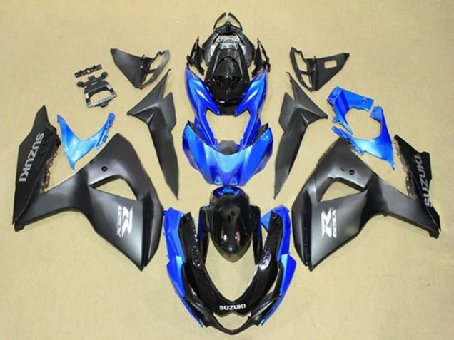 Descuento Carenados Moto Suzuki GSXR 1000 2009-2016 - Negro Mate Azul Negro Brillante Gris