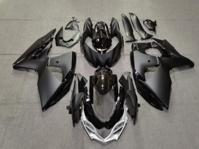 Descuento Carenados Moto Suzuki GSXR 1000 2009-2016 - Negro Mate Negro Brillante Plata