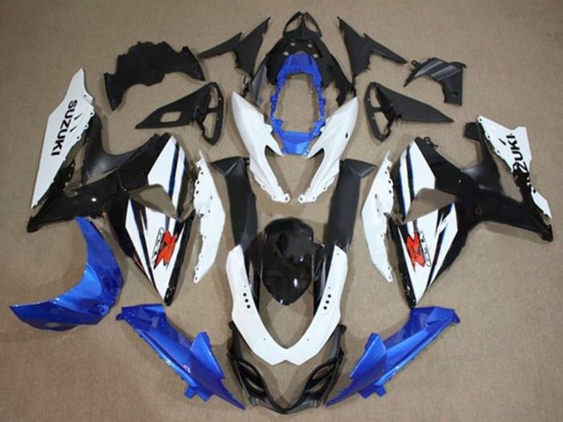 Descuento Kit Carenados Moto Suzuki GSXR 1000 2009-2016 - Blanco Azul Negro