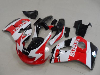 Descuento Carenados Moto Suzuki GSXR 600 / GSXR 750 1996-2000 - Rojo Blanco Negro