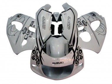 Descuento Carenados Moto Suzuki GSXR 600 / GSXR 750 1996-2000 - Blanco Negro Corona Extra