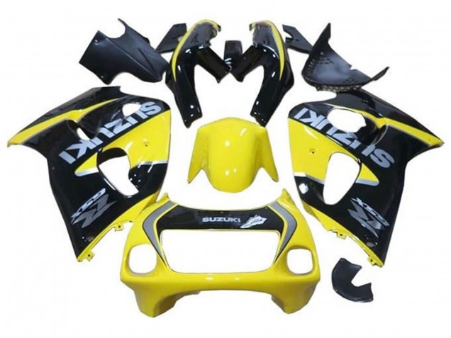 Descuento Carenados Moto Suzuki GSXR 600 / GSXR 750 1996-2000 - Amarillo Negro Plata