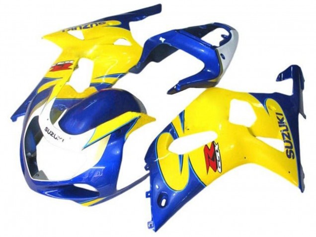 Descuento Carenados Moto Suzuki GSXR 600 / GSXR 750 2001-2003 - Azul Amarillo Blanco