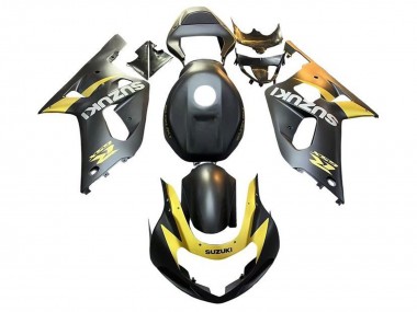 Descuento Carenados Moto Suzuki GSXR 600 / GSXR 750 2001-2003 - Negro Mate Amarillo