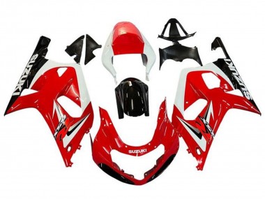 Descuento Carenados Moto Suzuki GSXR 600 / GSXR 750 2001-2003 - Rojo Blanco Negro Brillante
