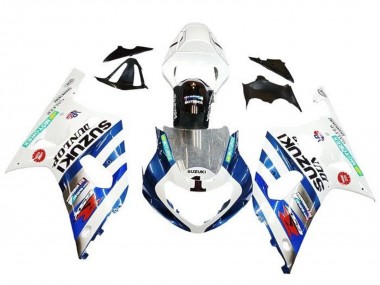 Descuento Carenados Moto Suzuki GSXR 600 / GSXR 750 2001-2003 - Blanco Azul Raya Rojo Negro